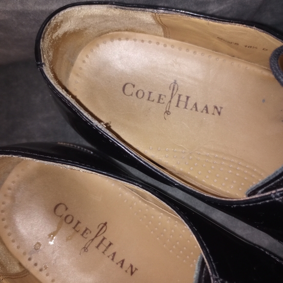 Cole Haan Black Leather Lenox Hill Split Toe Oxford Size 10.5 D - Picture 2 of 6